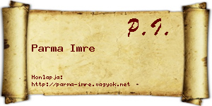 Parma Imre névjegykártya